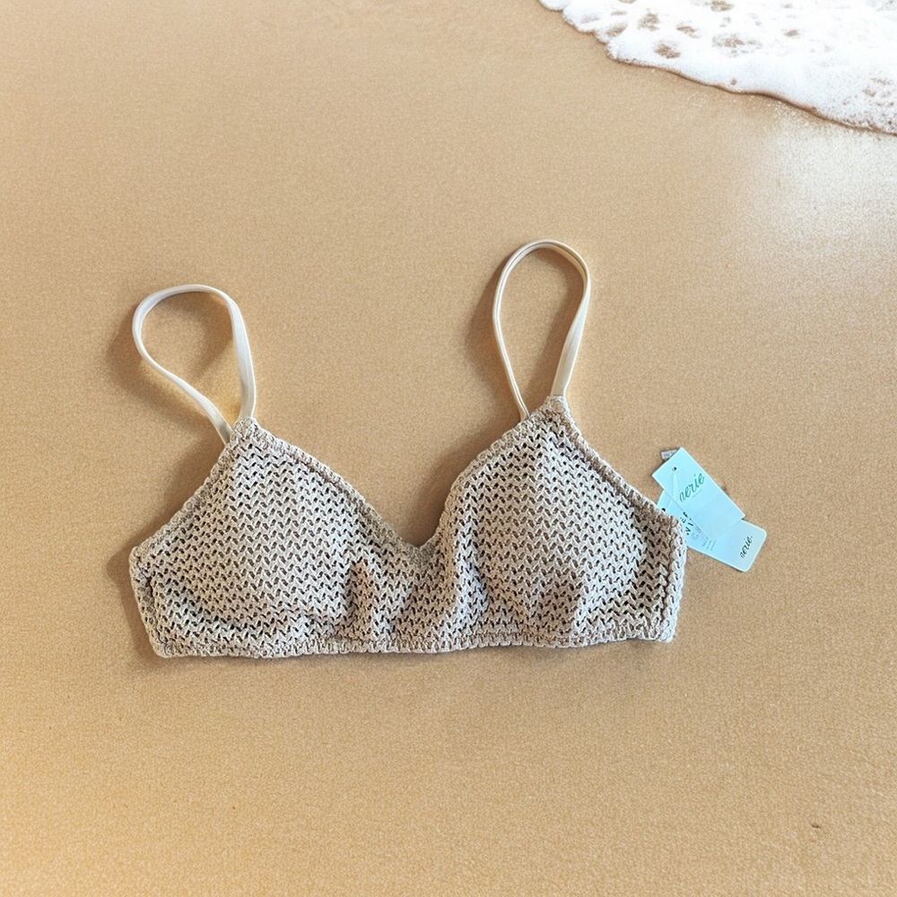 Aerie textured bikini top
